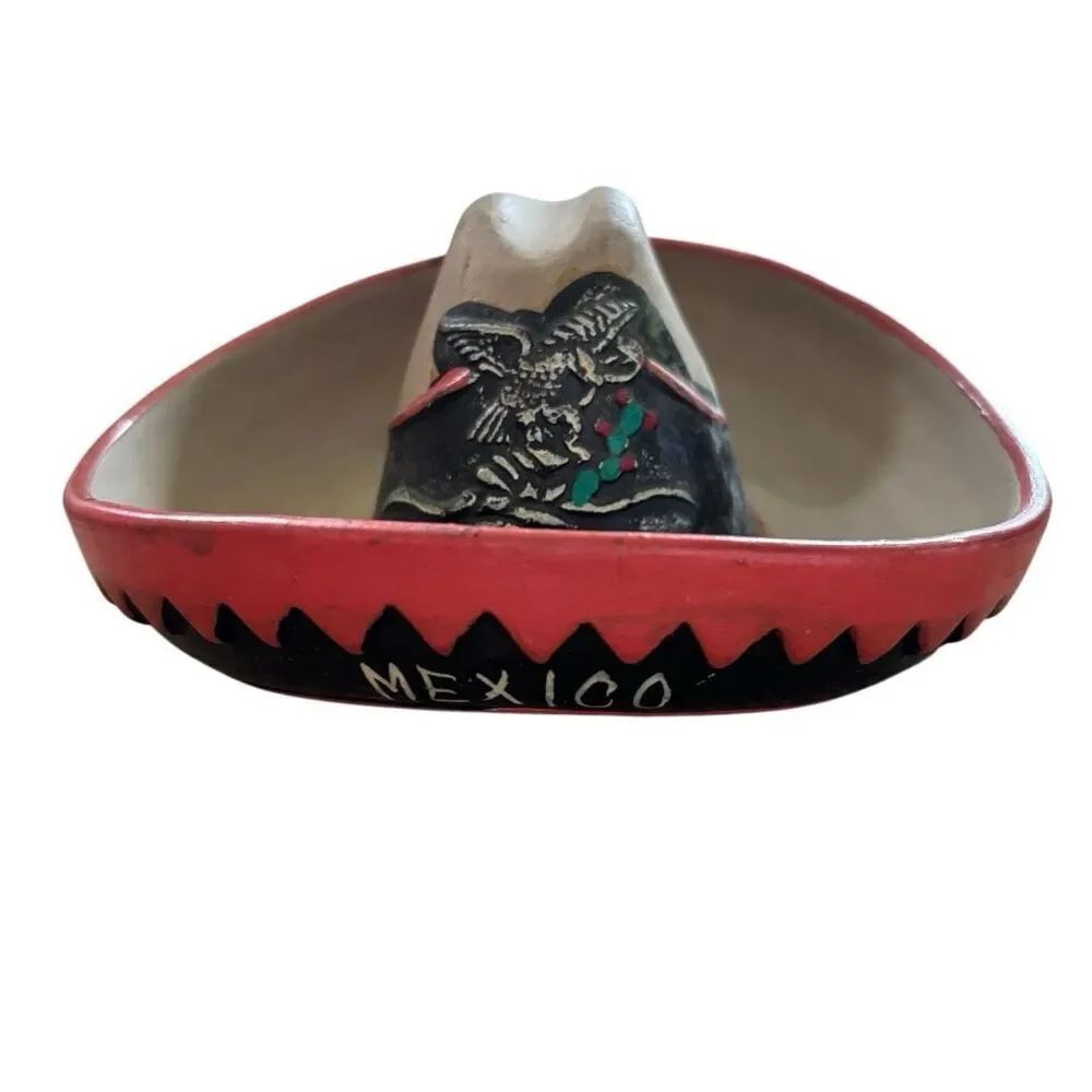 Mexico Hand Crafted Vintage Clay Sombrero